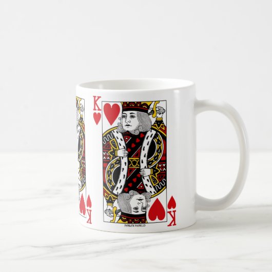 King Of Hearts Jouer Carte Café Mug (Droite)