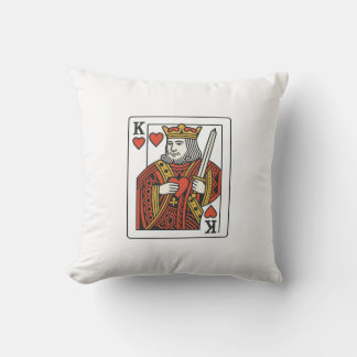 King of Hearts: koninklijk rood en goud Kussen