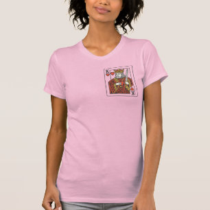 King of Hearts: koninklijk rood en goud T-shirt