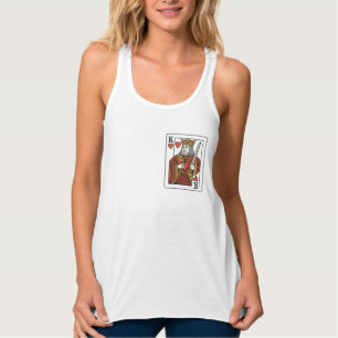 King of Hearts: koninklijk rood en goud Tanktop