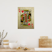 King of Hearts Style Pplaykaarten Poster (Keuken)