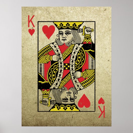 King of Hearts Style Pplaykaarten Poster (Voorkant)
