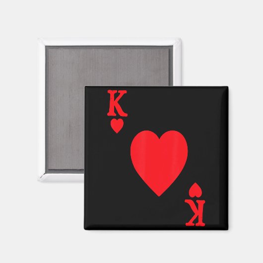 King Of Hearts Valentine's Day Lover Royal Flush F Magneet (Voorkant / Achterkant)