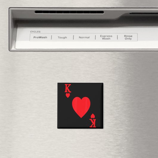 King Of Hearts Valentine's Day Lover Royal Flush F Magneet (Insitu (Vaatwasser))