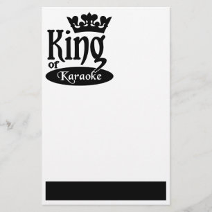 King of Karaoke briefpapier, pas je aan Briefpapier