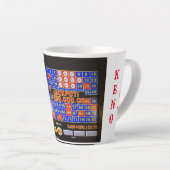 "KING of KENO" Latte Mok met naam (Rechterhoek)