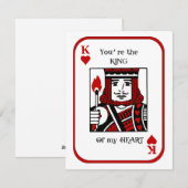 King of My Heart Flat Vakantie Kaart (Voorkant / Achterkant)