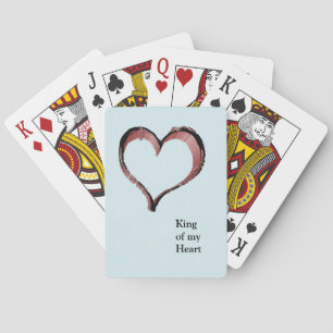 King of My Heart met Heart Shape Pokerkaarten