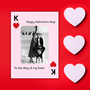 King Of My Heart Valentijnsdag Foto Feestdagenkaart