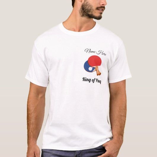 King of Ping, ping-pong, T-shirt ping-pong (Devant)