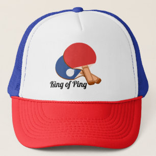 King of Ping, ping pong, tafeltennis, Trucker Hat Trucker Pet