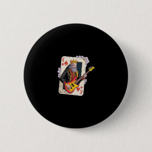 King Of Poker Snaaren – Gitaren Speelkaart Ronde Button 5,7 Cm