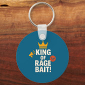 King Of Rage Bait Funny Internet Meme Gamer Quote  Sleutelhanger (Voorkant)