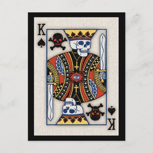 King of Skulls Briefkaart (Voorkant)