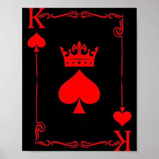 King Of Spade Game Black History Playing Card Men Poster (Voorkant)