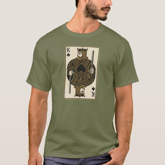 King of Spades — Regal Black & Gold T-shirt (Voorkant)