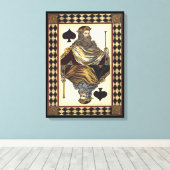 King of Spades-speelkaart van Vision Studio Canvas Afdruk (Insitu (Houten vloer))