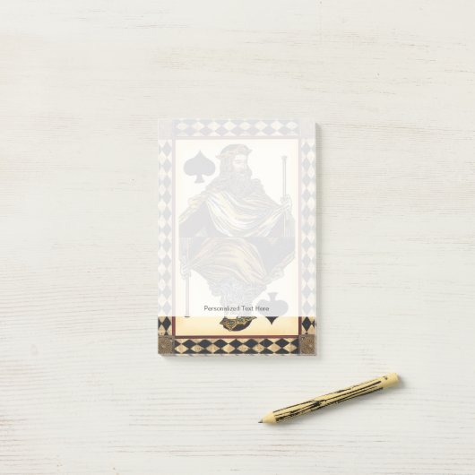 King of Spades-speelkaart van Vision Studio Post-it® Notes (Op bureau)