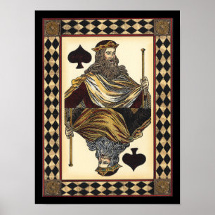 King of Spades-speelkaart van Vision Studio Poster