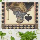 King of Spades-speelkaart van Vision Studio Theedoek (Gevouwen)