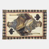 King of Spades-speelkaart van Vision Studio Theedoek (Horizontaal)