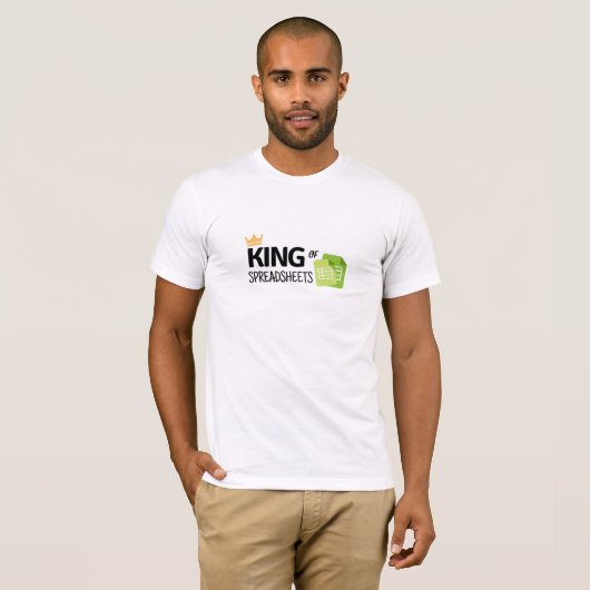 King of spreadsheets T-Shirt (Voorkant volledig)