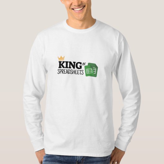 King of spreadsheets T-Shirt (Voorkant)