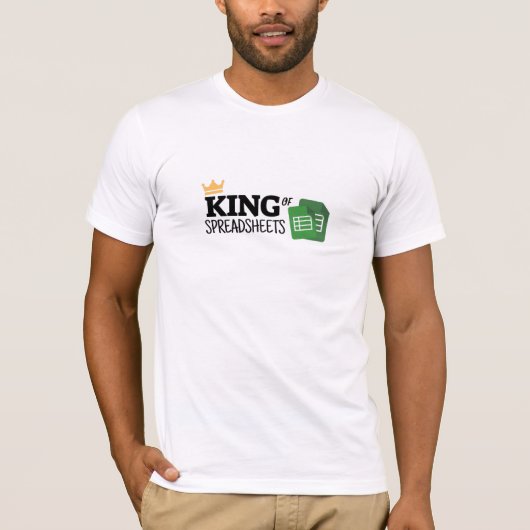 King of spreadsheets T-Shirt (Voorkant)