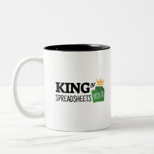 King of spreadsheets Two-Tone koffiekoffie mok