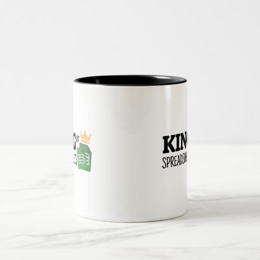 King of spreadsheets Two-Tone koffiekoffie mok (Center)