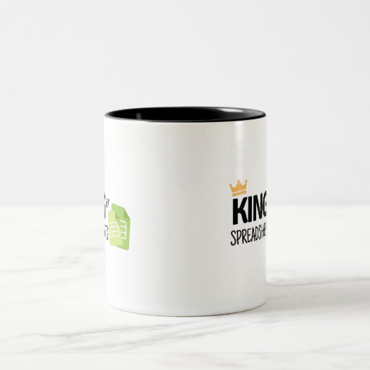 King of spreadsheets Two-Tone koffiekoffie mok (Center)