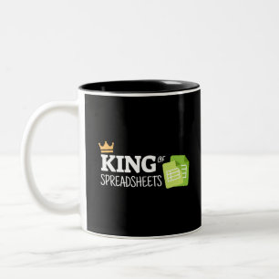 King of spreadsheets Two-Tone koffiekoffie mok