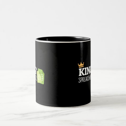 King of spreadsheets Two-Tone koffiekoffie mok (Center)