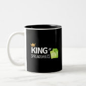 King of spreadsheets Two-Tone koffiekoffie mok (Links)