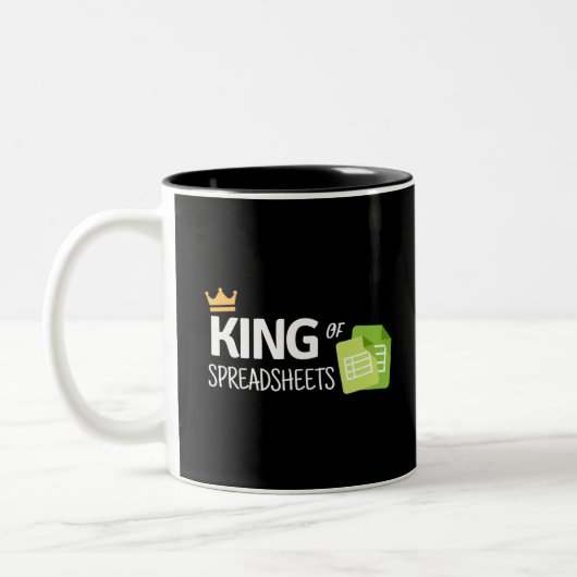 King of spreadsheets Two-Tone koffiekoffie mok (Links)