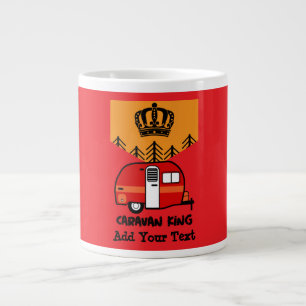 King of the Camper - Funny Camping RV Coffee Mu Extra Grote Beker