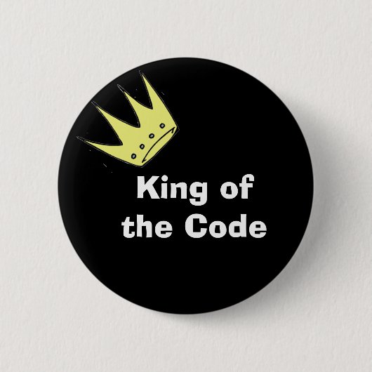 King of the Code Ronde Button 5,7 Cm (Voorkant)
