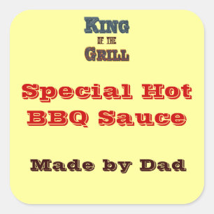 King of the Grill Aangepaste Canning Sauce Sticker