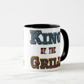 King of the Grill BBQ Cooking Slogan Mok (Voorkant rechts)