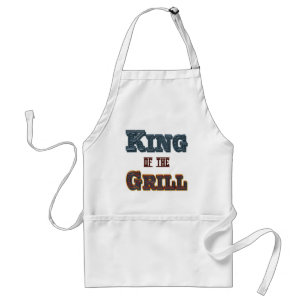 King of the Grill BBQ Cooking Slogan Schort