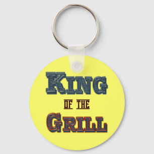 King of the Grill BBQ Cooking Slogan Sleutelhanger
