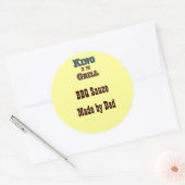 King of the Grill Custom Canning Label Sticker (Envelop)