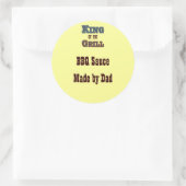 King of the Grill Custom Canning Label Sticker (Tas)