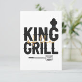 King of the Grill Funny Bbq dad Juli 4th Gift Bedankkaart (Staand voorkant)