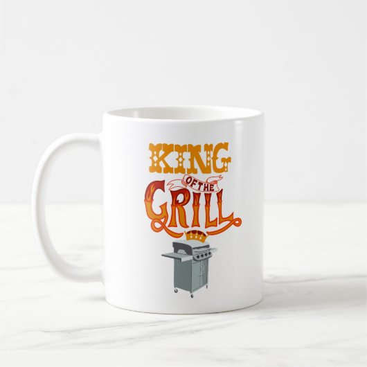 King of the Grill Graphic Koffiemok (Links)