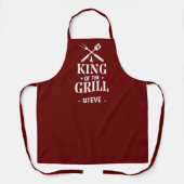 King of The Grill Personalized BBQ Schort (Voorkant)