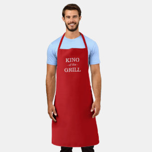 King of the Grill red custom solid modern bbq mann Schort