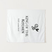 King of the kitchen chef cooking add name crown ha wandkleed (Voorkant (horizontaal))