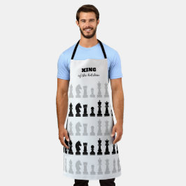 King Of The Kitchen Chess Zwart Wit Patroon Schort