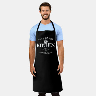King of the Kitchen Crown Foodie Dad Mannen Black Schort